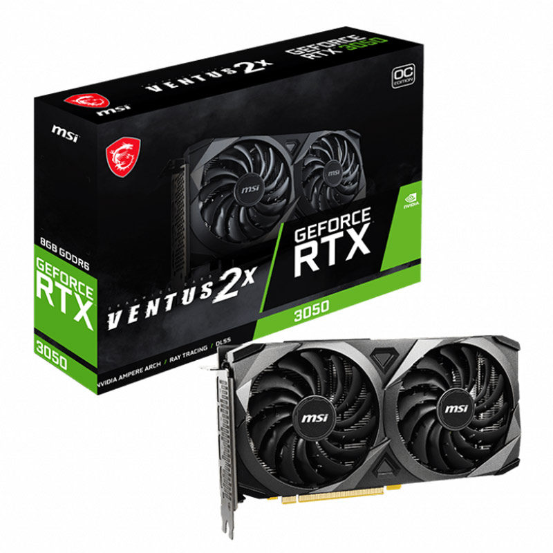 کارت گرافیک MSI VENTUS 2X GeForce RTX3050 OC 8GB GDDR6 128Bit کارت گرافیک MSI VENTUS 2X GeForce RTX3050 OC 8GB GDDR6 128Bit