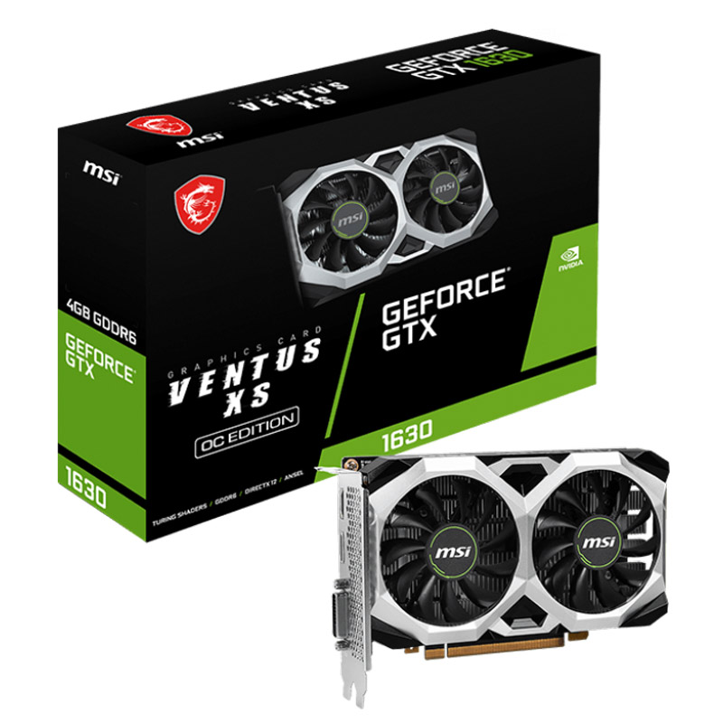 کارت گرافیک MSI VENTUS XS GeForce GTX1630 OC 4GB GDDR6 64Bit کارت گرافیک MSI VENTUS XS GeForce GTX1630 OC 4GB GDDR6 64Bit